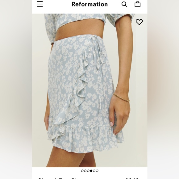 NWT Reformation SOFIE SINEAD FLORAL 2 PIECE SET Size 4 - Picture 4 of 11